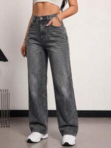 Women Jeans - Grey - View 2