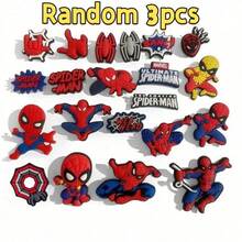Disney Spider-Man Clog Shoe Charms Set, Soft PVC Shoe Buckles, Multiple Marvel Superhero Designs. Soft Rubber Material Flexible, Waterproof And Fade-Resistant, Easy Press Installation, Securely Fits Into Shoe Holes Without Falling Off. Free Mix And Match DIY, Create Personalized Cool Clogs, Christmas, Birthday Gift, Holiday Party. - Multicolor - View 13