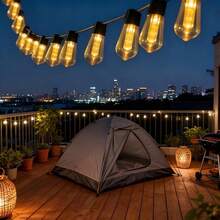 1 Set 5m/10 LED Or 8m/20 LED Waterproof Solar Powered Papaya String Lights, Warm White, 8 Lighting Modes, Suitable For Outdoor, Party, Camping, Home, Road And Railing Decoration - Papaya Lamp - View 1