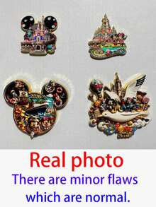 1/2件 2026 Disney 米奇造型金屬磁鐵冰箱貼，趣味裝飾收藏禮品，適合家庭 - A - 查看 3