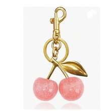 2pcs Large Cherry Crystal Pendant Keychain, Shiny Cherry Pendant Keychain With Clip, Shiny Resin And Metal Accessories, Unisex Keychain, Wallet And Bag Charm, Suitable As Valentine's Day Gift For Her - Upgraded Version - View 11