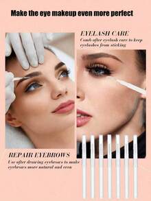 80/5PCS One-Time Use Mascara Brush With Cap, Colorful Spiral Eyelash Comb, Beauty Tool For Eyebrows, Mascara Brush, Makeup Tool, Easy To Carry When Going Out - Multicolor - View 3