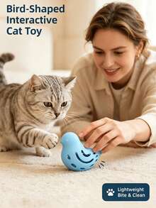 3pcs/1pc Interactive Bird-Shaped Cat Toy, Suitable For Cats And Kittens, Durable Chewable Teeth Cleaning, With Wiggling Motion, Relieves Anxiety And Boredom, Indoor Play Stimulates Hunting Instinct, Suitable For All Cat Breeds - Multicolor - View 3