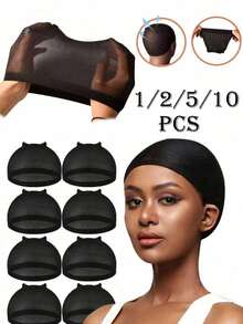 Penutup Wig, Elastisitas Tinggi, Jaring Rambut Wanita, Jaring Elastis, Penutup Wig Jaring Rambut Tertutup, Penutup Wig Elastis, Penutup Wig Unisex, Cocok Untuk Pesta, Cosplay, Alat Wig, Aksesori Rambut, Alat Penataan Rambut - MultiWarna - View 4