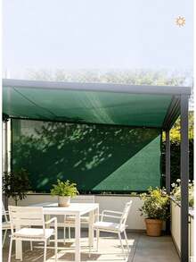 1 Set Balcony Sun Shade Privacy Net, Garden Yard Plant Flower Shade Net Cover, Suitable For Balcony, Patio And Pool Fence, Apartment Balcony Shielding, Also Applicable To Yard, Porch And Chain Link Fence, Halloween - Green - View 4