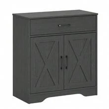 Farmhouse Accent Cabinet Entryway Storage With Drawer Living Room Sideboard Narrow Storage Cupboard - FRSB62BK01A00001 - View 10