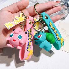 Hasbro Pokémon Cartoon Creative Silicone Keychain Pendant Decoration Ornament Small Figurine Doll Cute Claw Machine, Creative Halloween, Christmas Fun Gift - A - View 1