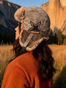 1pc Women's Winter Thermal Lined Thick Warm Earflap Hat, Suitable For Outdoor Skiing And Cycling - Multicolor - View 2