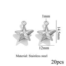 20-Piece Set Of 304 Stainless Steel 18K Gold-Plated Fashionable Star, Moon, And Geometric Pendants For DIY Necklace, Bracelet, And Jewelry Making - 1 Pendant - View 11