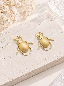 10pcs Stainless Steel Insect Beetle Necklace Pendant Set, Natural Multi-Shape Pendants, DIY Necklace Earring Jewelry Accessories - Multicolor - View 6