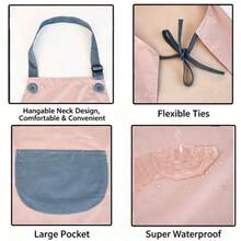 Children's Apron, Adjustable Waterproof Painting Apron With Pockets, Boys & Girls Painting, Cooking, Baking, Gardening, Craft Apron - Multicolor - View 5