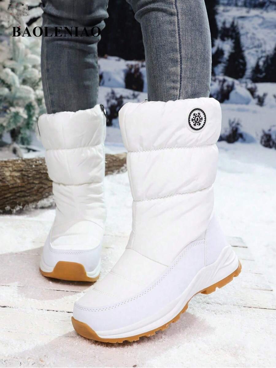 Women's Snow Boots, Warm Thermal Lined Thick Anti-Slip Cold-Proof Comfortable Snow Boots, Suitable For Outdoor Activities In Cold Winter Weather