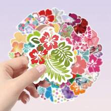 50 pièces Autocollants à motif floral tropical pour scrapbooking, journal, ordinateur portable, pare-chocs, planche à roulettes, bouteille d'eau, ordinateur, téléphone et plus encore, ajoutez du plaisir à votre vie, cadeau d'anniversaire, cadeau de Pâques, cadeau de Noël, cadeau de la Saint-Valentin, choix de cadeau parfait pour la rentrée scolaire - 50 - Voir 6