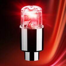 2 paquetes de luces LED para válvulas de neumáticos de coche, luces de neumáticos con colores intermitentes, luces ambientales de neón universales e impermeables para coche, bicicleta, tapas de válvulas de neumáticos, luces decorativas. - Caqui - Ver 2