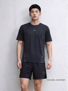 Adidas Kaos Rajut Lengan Pendek Tanpa Kerah AIRCHILL TEE Pria TK3260 - Hitam - View 2