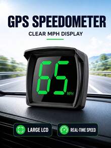 This New Car Head-Up Display Uses High-Definition LED Technology To Accurately Display Vehicle Speed. It Features A Built-In Sunshade, Supports USB Power, And Has High Cost-Effectiveness, Compact Design, And Easy Installation, Making It Suitable For A Wide Range Of Car Models. It Can Serve As A Car Speed Indicator System With A Clean And Smooth Display, A Minimalist Dashboard Design, And Reliable Performance, Making It A Digital Speedometer Suitable For Car Accessories, Car Enthusiasts, And Car Upgrades. - MPH - View 3