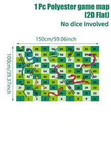 1pc Camping Snakes And Ladders Game Mat, Fun Picnic Game Mat, Strategy Game Prop, Multi-Player Interactive Challenge, Portable Team Building/Colleague Stress Relief, Indoor/Outdoor Multi-Functional Mat, Birthday Gift, Outdoor Travel Decor, Picnic Blanket, Dice Not Included - Camping Snakes Ladder Chess - View 12