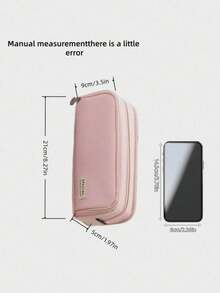 1pc Large 3-Compartment Pencil Case, Multi-Function Double Zipper Stationery Storage Bag, Desktop Organizer, Creative Makeup Bag, Back To School Student Supplies, Educational Gift - Single Piece - View 8
