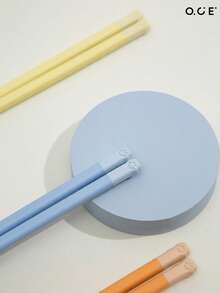 OCE Cute Cat Paw PET Chopsticks Set, 5 Pairs Macaron Color Reusable Chopsticks, Kawaii Non-Slip Tableware For Home Dining & Gift - View 7