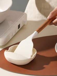 PP Thickened Polypropylene Material Macaron Color Minimalist Solid Color Countertop Oil Stain Isolation Stackable Space-Saving Design Suitable For Housewives And Kitchen Enthusiasts Multi-Functional Soup Spoon Rack Pot Spatula Holder Compact Doesn't Take Up Counter Space Holds Spatulas Spoons Chopsticks Kitchen Cooking Gadget Stable And Durable Random Color - Color: Random - View 10