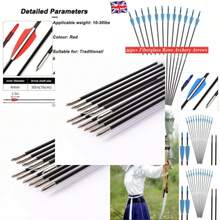30x Fiberglass Archery Arrows For CompoundandRecurve Bow Target Shooting Practice - GB069 - View 5