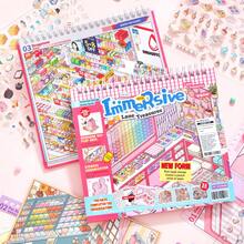 1-Pack PET Sticker Set (Random Design) Featuring Mini Supermarket And Cafe Scenes; Includes 1 Sheet Of Stickers And 1 Pair Of Tweezers. Suitable For Decorating Rooms And Notebooks. A Great Christmas Gift; Recommended For Ages 14 And Up. - Multicolor - View 6
