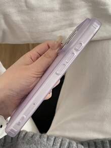 極簡霧面半透明手機殼，相容 iPhone 17 Pro Max 17 Pro 17 16 Pro Max 16 Pro 16 15 Pro Max 15 Pro 15 14 Pro Max 14 Pro 14，馬卡龍色霧面透明背蓋 - 淺紫色 - 查看 5