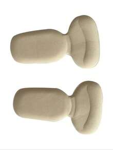QKC 2pcs T-Shaped Thick Anti-Slip Heel Pads, Self-Adhesive Heel Grips For Men And Women Shoes, Anti-Slip, Anti-Blister, Heel Protection - Beige - View 4