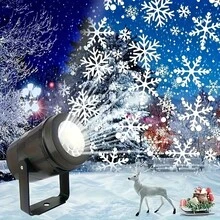 1. Christmas Projector, Can Project Dynamic Patterns Including Old Man, Reindeer, Snowman, Snowflake - USB Powered, Indoor/Outdoor Christmas Decoration, Durable Plastic Snowflake Machine, Suitable For Christmas, New Year, Valentine's Day, Wedding - Easy To Install, No Battery Required, LED Light, No Lighting Effect - Black - View 11
