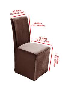 1pc Minimalist Silver Fox Velvet Dining Chair Cover, Full Coverage Universal Non-Slip Elastic Chair Slipcover Protector For Home, Banquet, Wedding, Party, Home Decor And Room Decoration - Multicolor - View 12