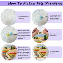 20x20cm/7.9x7.9 Inch DIY Needle Felting Starter Kit,Wool Felt,Marine Animals Theme Includes Instruction Manual,Embroidery Frame,Stamping Needle,Foam Padding,Wool And Felt,Handicraft Embroidery For Home Decoration,Suitable Gift For Special Occasions - Marine Animals Theme - View 11