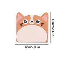 120pcs/Pack (Random Paper) Cute Cat Shaped Sticky Notes, Suitable For Office, Tearable Square Label Memo Pads, Kitten Pattern, Can Be Used For Scrapbook Decoration, Diary, Planner, Bulletin Board Stickers - A - View 3