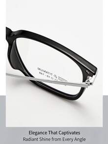 A New Vintage Ultra-Lightweight Titanium Alloy Eyeglass Frame For Men Business Big Square Frame Brand Design Flat Lenses Glasses Unisex - A - View 5
