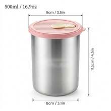 304 Stainless Steel Food Container, Stackable Refrigerator Sealed Fresh-Keeping Box, Fruit And Vegetable Meat Storage Box With Lid, Large Capacity Food Preservation Box, Suitable For Kitchen Food Storage And Organization - Multicolor - View 23