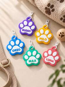 1pc Customized Pet ID Tag, Personalized Cat & Dog Name Tag (Includes Phone Number), Custom Pet Name & Text, Double-Sided Pet Identification Tag, Personalized Collar Pendant, Pet Safety Accessory - Multicolor - View 2