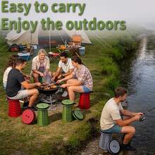 1pc Utdoor Collapsible Telescopic Stool | 45cm Max Height Portab - Multicolor - View 8