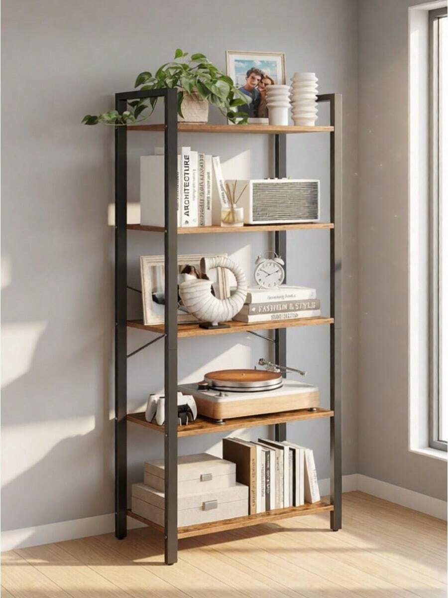Bookcase - Rustic Brown + Ink Black - View 1