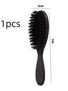 Men's Wavy Medium Stiff Bristle Brush With ABS Handle - Scalp Massage Comb Suitable For All Hair Types, Normal Hair - Multicolor - View 6