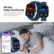 LIGE Smart Watch (Unisex): Pedometer, Waterproof Sports & Fitness Functions, Heart Rate/Blood Pressure/Sleep Monitoring, Alarm, Message Notification, Weather Display, Camera Control, Sedentary Reminder; Compatible With Android And IOS Systems. - View 5
