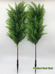 2/1 st konstgjord tall, UV-beständig och tvättbar, med spetsig botten för direkt plantering, lättskött grönska, lämplig för trädgårdslandskapsdesign, heminredning och högtidsstämning, kruka ingår ej - Multifärgad - Visa 10