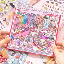 1-Pack PET Sticker Set (Random Design) Featuring Mini Supermarket And Cafe Scenes; Includes 1 Sheet Of Stickers And 1 Pair Of Tweezers. Suitable For Decorating Rooms And Notebooks. A Great Christmas Gift; Recommended For Ages 14 And Up. - Multicolor - View 4