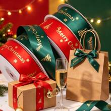 10 Yards/Roll Christmas Gift Party Baking Box Decoration Sealing Ribbon, Woven Ribbon Packaging Decoration Bow Ribbon, Premium New Style - View 8