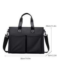 Men's Business Laptop Bag 14 Inch Laptop Case Large Capacity Briefcase Commuter Office Travel Crossbody Shoulder Bag Student Storage Computer Bag - A - View 3