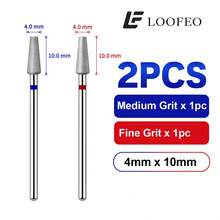 2Pcs Trapezoid Diamond Nail Drill Bits With F&M Grit For Gel Removal, Nail Prep And Shaping 3/32" Shank - Multicolor - View 9