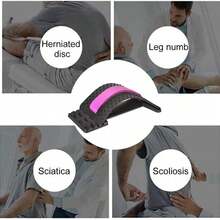 1pc Upgraded Large Size Lumbar Stretcher, Waist Massage & Relief Device, Cervical And Back Support Back Opener, Fitness Waist Support For Home & Office, Relieve Waist Soreness - Multicolor - View 5