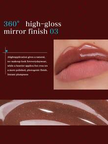 GIRLCULT Unreal Lip Glaze Loulan Series J830 Fire Glow, Kilap Tinggi dan Hasil Akhir Mengkilap, Melembapkan dan Tidak Lengket, Tekstur Jelly Ringan, Warna Dapat Dibangun, Cocok untuk Penggunaan Sehari-hari, Hadiah - J830 Cahaya Api - View 9
