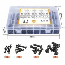 1225pcs Stainless Steel Hex Screws And Socket Bolts Nuts Set Assorted M2 M3 M4 M5 - 23T-WIN-UK-Nuts-1225PCS - View 9