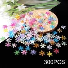 300pcs Random Color Snowflake Shaped Confetti, Table Decor, Party Supplies, Christmas Decorations, Winter Decorations, Suitable For Christmas, Halloween - View 12