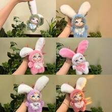 1pc Cute Rabbit Plush Doll Pendant New Hot-Selling Item, Big Ears Lace Trim PVC Doll - 1PC - View 1