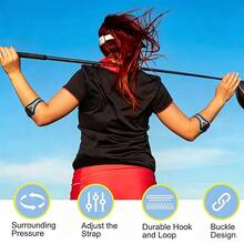 1pc Tennis Elbow Support Strap, Adjustable Band With Detachable Padding, Comfortable, Unisex, Suitable For Outdoor Sports, Basketball, Cycling, Volleyball, Badminton, Golf, Climbing - Multicolor - View 9